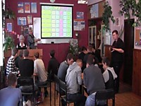 Интеллектуальный турнир "Своя игра", между группами второго курса №12 и №13